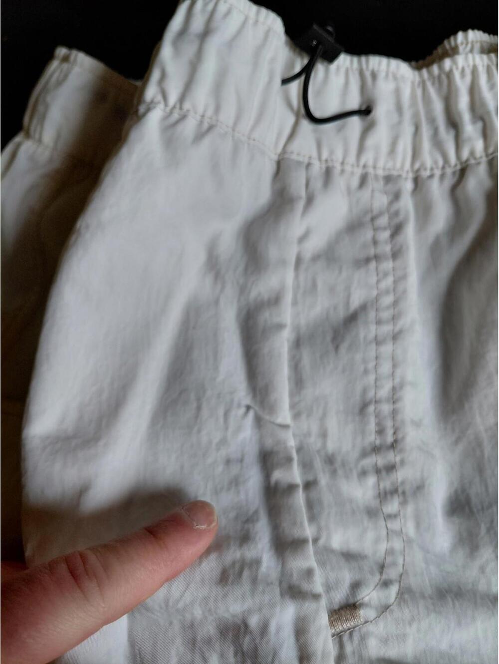 Nike Sportswear Woven Wind Pants Womens XL White Beige DM6209-030 Loose Baggy - Picture 5 of 12